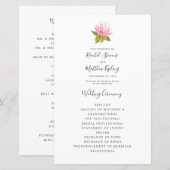 Lovely Pink green flower bruiloft (Voorkant / Achterkant)