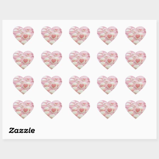 lovely pink  hart sticker (Vel)