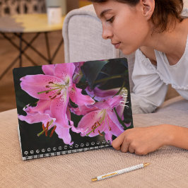 Lovely Pink Lily Blooms Floral Notitieboek