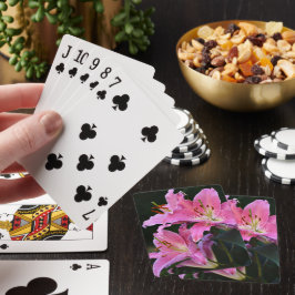 Lovely Pink Lily Blooms Floral Pokerkaarten