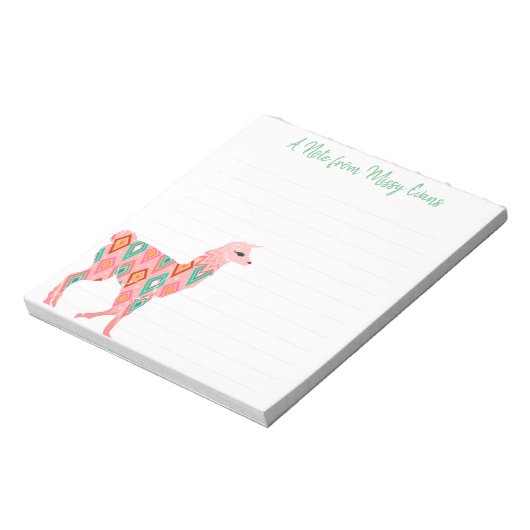Lovely Pink Llama Persoonlijk Notitieblok (Linkerzijde)