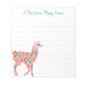 Lovely Pink Llama Persoonlijk Notitieblok (Voorkant)