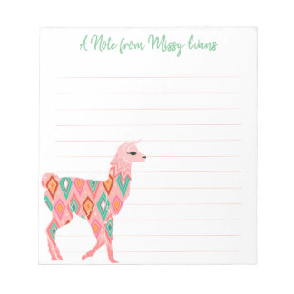 Lovely Pink Llama Persoonlijk Notitieblok