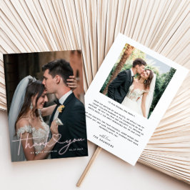 Lovely Pink Neon Sign Weduwfoto Bedankkaart