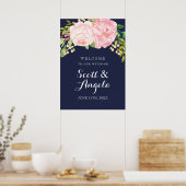 Lovely Pink Peony Welkomstteken (20x28) Poster (Keuken)