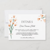 Lovely Pink Wildflower Weddenschap RSVP Kaartje (Voorkant)