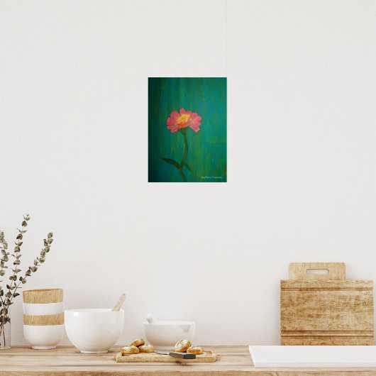 Lovely Pink Zinnia Poster (Keuken)