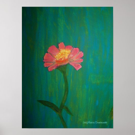 Lovely Pink Zinnia Poster (Voorkant)