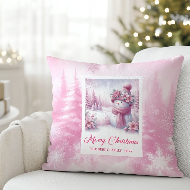 Lovely Pinkmas Winter Forest Kids Holiday Pillow Kussen (Lovely Pinkmas Winter Forest Kids Holiday Pillow

)