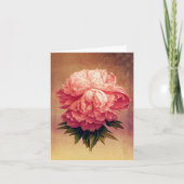 Lovely Pinterly Pink Peony Folded Note Cards Notitiekaartje (Voorkant)