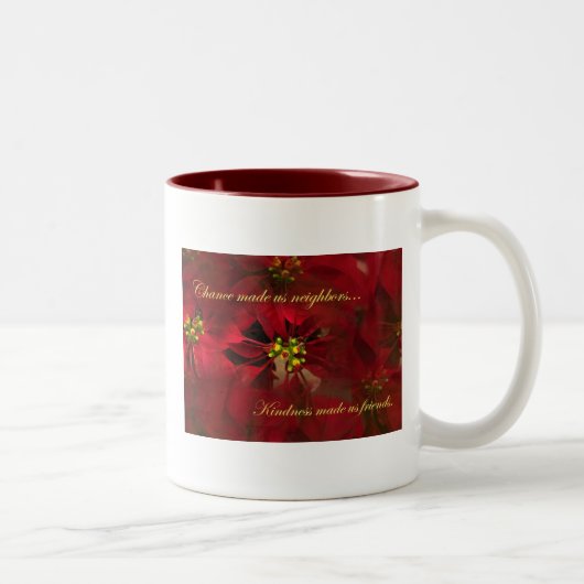 Lovely Poinsettia Mok met kerstcadeautjes aan de b (Rechts)