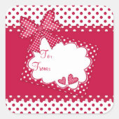 Lovely Polka Dot Gift Label Sticker (Voorkant)