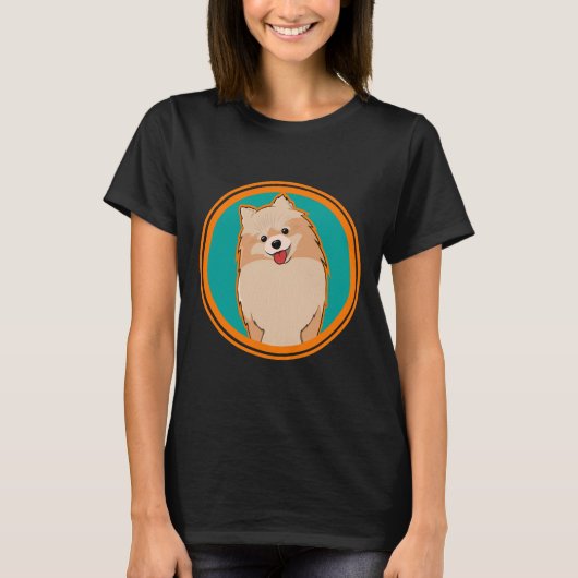 Lovely Pommeren Cute Dog T-shirt (Voorkant)