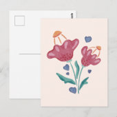 Lovely Psychedelic Flowers Briefkaart (Voorkant / Achterkant)