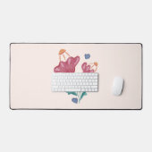 Lovely Psychedelic Flowers Bureaumat (Keyboard & Muis)