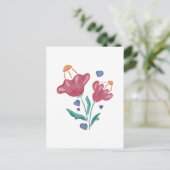 Lovely Psychedelic Flowers Feestdagenkaart (Staand voorkant)