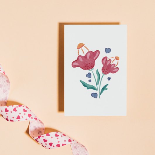 Lovely Psychedelic Flowers Feestdagenkaart