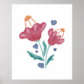 Lovely Psychedelic Flowers Poster (Voorkant)
