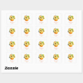 Lovely Pumpkin Sunflower Autumn Dank u Vierkante Sticker (Vel)
