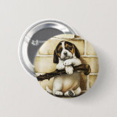 Lovely Puppy Ronde Button 5,7 Cm (Voorkant /achterkant)