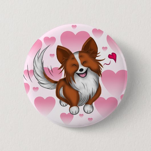 Lovely Puppy Ronde Button 5,7 Cm (Voorkant)