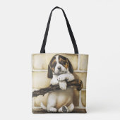 Lovely Puppy Tote Bag (Achterkant)