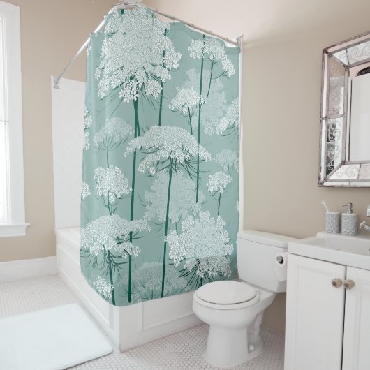 Lovely Queen Annes Lace | Wit + Munt Douchegordijn (In situ)