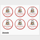 Lovely quirky reindeer cute holiday sticker art (Vel)