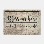 Lovely Quotes Mat, Bless this Home Rug Deurmat (Voorkant)