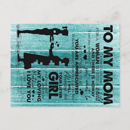 Lovely Quotes To My Mom | Gift For Mother Aankondigingskaart (Voorkant)