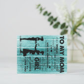 Lovely Quotes To My Mom | Gift For Mother Aankondigingskaart (Staand voorkant)