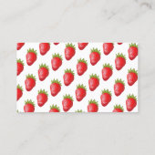 Lovely Realistic Fresh aardbery Boerderij Graphic Contactkaartje (Achterkant)