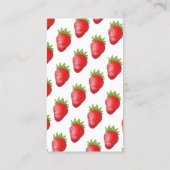 Lovely Realistic Strawberry Graphic Visitekaartje Contactkaartje (Achterkant)