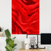 Lovely Red Aesthetic Gradient Poster (Thuiskantoor)