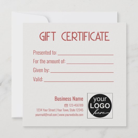 Lovely Red Bow White Heart Cadebox Cadeaubon (Achterkant)