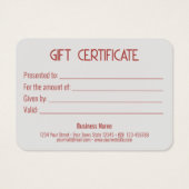 Lovely Red Bow White Heart Cadebox Cadeaubon Visitekaartje (Achterkant)