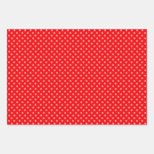 Lovely Red Polka Dot Inpakpapier Vel (Voorkant)
