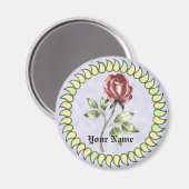 Lovely Red Rose Magneet (Voorkant / Achterkant)