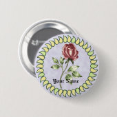 Lovely Red Rose Ronde Button 5,7 Cm (Voorkant /achterkant)