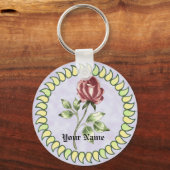 Lovely Red Rose Sleutelhanger (Voorkant)