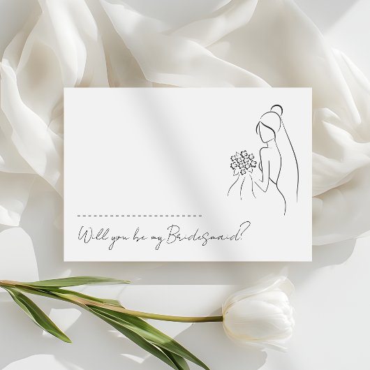 Lovely Romantic Will You Be My Bridesmaid Proposal Kaart