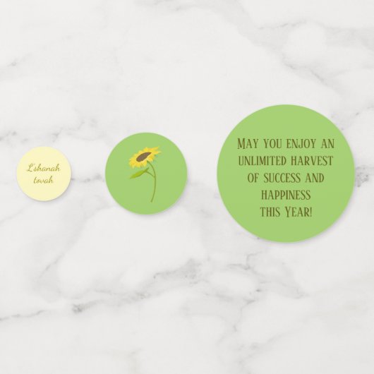 Lovely Rosh Hashanah Confetti (Achterkanten)