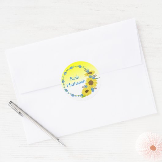 Lovely Rosh Hashanah Ronde Sticker (Envelop)