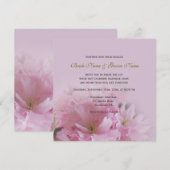 Lovely roze cherry blossom lentebruiloft kaart (Voorkant / Achterkant)