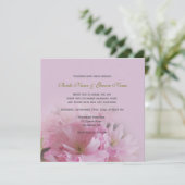 Lovely roze cherry blossom lentebruiloft kaart (Staand voorkant)
