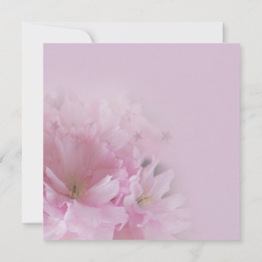 Lovely roze cherry blossom lentebruiloft kaart (Achterkant)