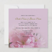 Lovely roze cherry blossom lentebruiloft kaart (Voorkant)