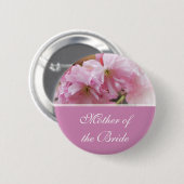 Lovely roze cherry blossom lentemrouwmoeder ronde button 5,7 cm (Voorkant /achterkant)