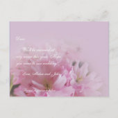 Lovely roze cherry blossom save the date bruiloft  aankondigingskaart (Achterkant)