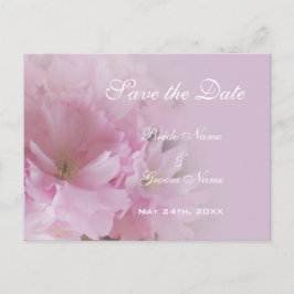 Lovely roze cherry blossom save the date bruiloft  aankondigingskaart